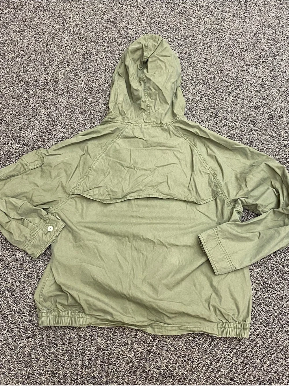 Polo by Ralph Lauren Light Olive Hooded Utility Windbreaker Jacket Retro Y2K